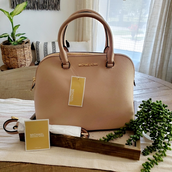 MICHAEL Michael Kors Cindy Large Dome Satchel In Ballet - Picture 12 of 13